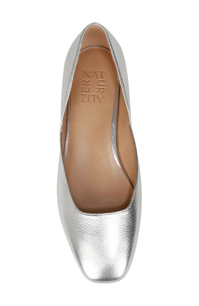 Shop Naturalizer Cody Skimmer Flat In Silver Croc Pattern Leather
