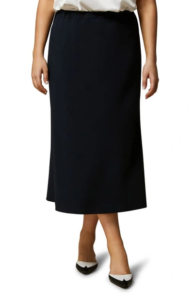 Shop Marina Rinaldi Cady Skirt In Midnightblue