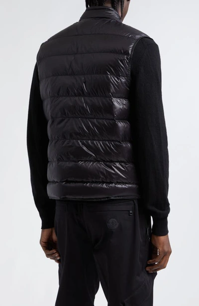 Moncler High Collar Puffer Quilted Sleeveless Jacket In Black