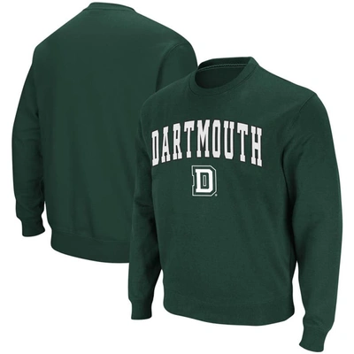 Shop Colosseum Green Dartmouth Big Green Arch & Logo Tackle Twill Pullover Sweatshirt