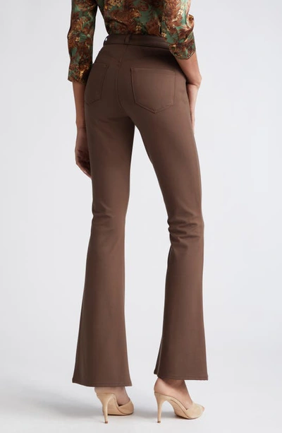 Shop L Agence Marty High Waist Flare Leg Jeans In Dark Chocolate