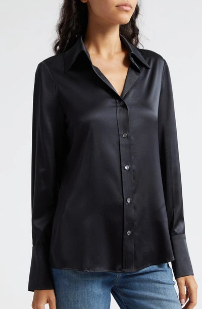 Ramy Brook Victoria Button Down Blouse In Black