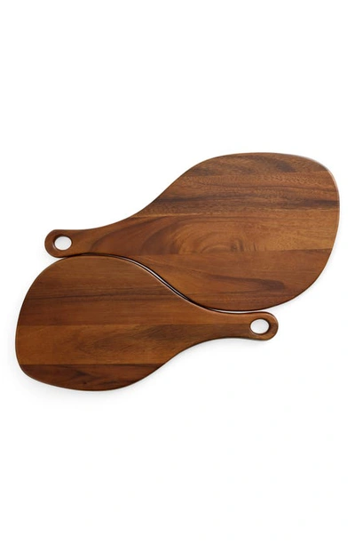 Nambe Small Portables Wood Cutting Board In Brown