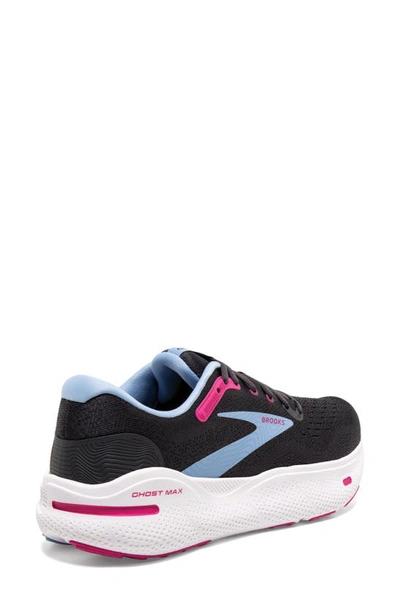Brooks Ghost Max Running Shoe In Ebony/ Open Air/ Lilac Rose