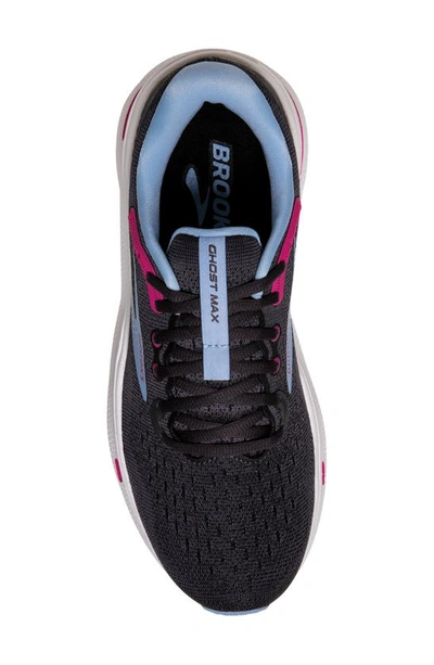 Brooks Ghost Max Running Shoe In Ebony/ Open Air/ Lilac Rose
