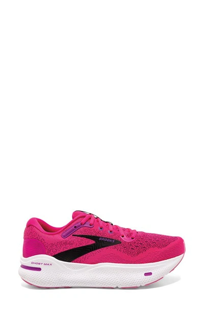 Shop Brooks Ghost Max Running Shoe In Pink Glo/ Purple/ Black