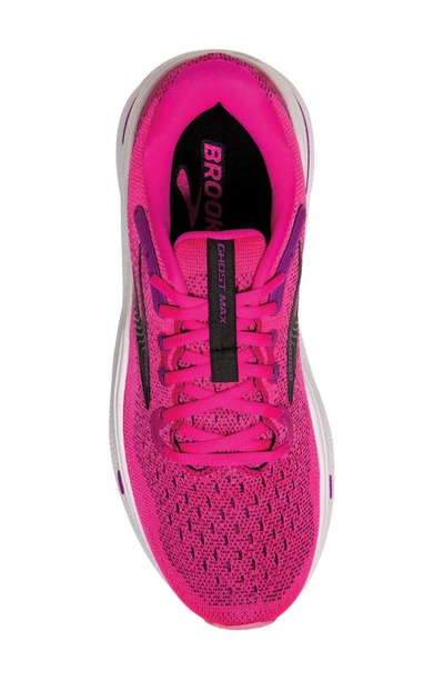 Shop Brooks Ghost Max Running Shoe In Pink Glo/ Purple/ Black