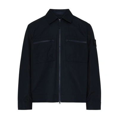 Shop Stone Island Jacket With Logo Patch In V0020