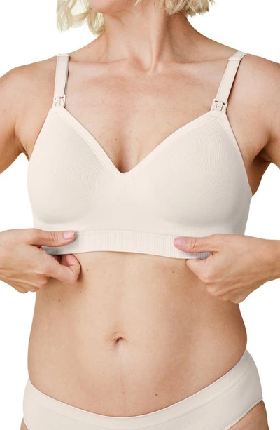 Bravado Designs Plunge Wireless Maternity/nursing Bra In Antique White