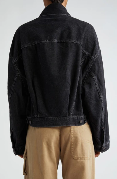 Shop Acne Studios Morris Relaxed Fit Oversize Denim Jacket In Black