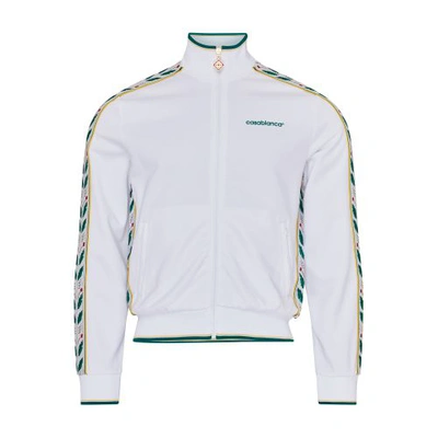 Shop Casablanca Laurel Track Jacket In White