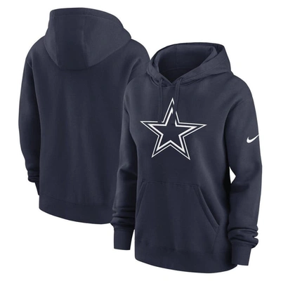 Shop Nike Navy Dallas Cowboys Team Logo Club Fleece Pullover Hoodie