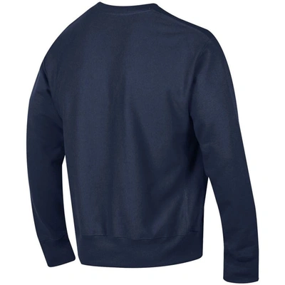 Shop Champion Navy Ole Miss Rebels Arch Reverse Weave Pullover Sweatshirt