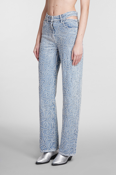 Shop Iro Lambert 2 Jeans In Cyan Cotton
