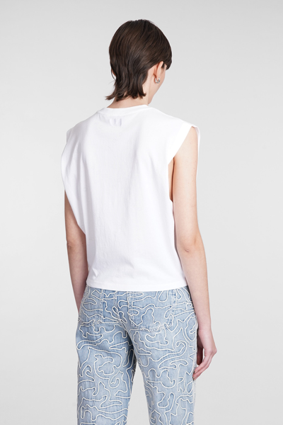 Shop Iro Juli T-shirt In White Cotton