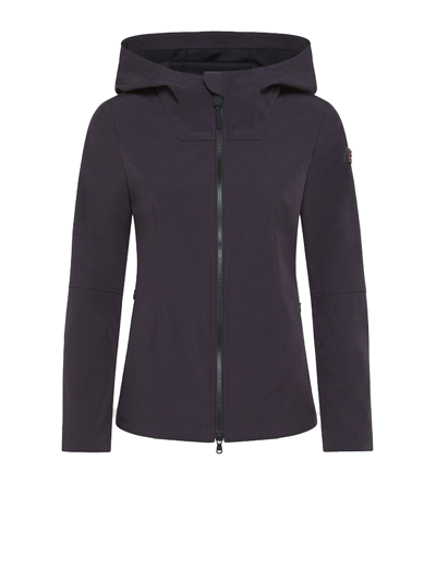 Shop Peuterey Blue Jacket With Zip And Hood