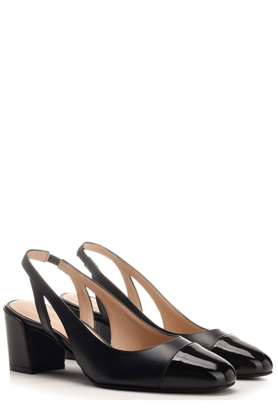 Shop Stuart Weitzman Sleek Slingback Pumps In Black