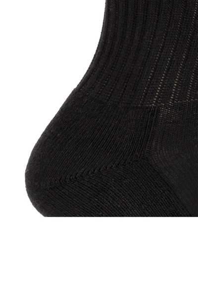 Shop Rhude Socks With Logo In Black