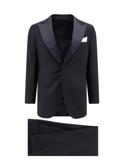 Shop Kiton Tuxedo In Black