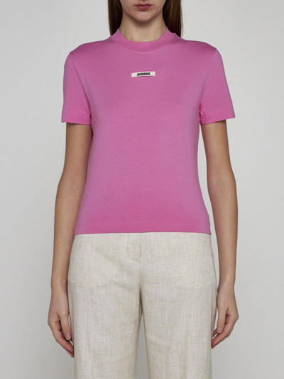 Shop Jacquemus Gros Grain Cotton T-shirt In Rosa