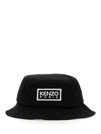 Shop Kenzo Bucket Hat In Nero