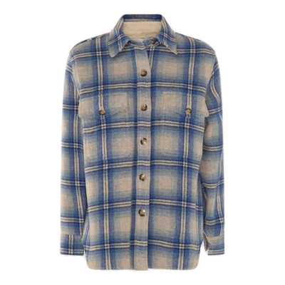 Shop Isabel Marant Checked Button-up Shirt In Blu