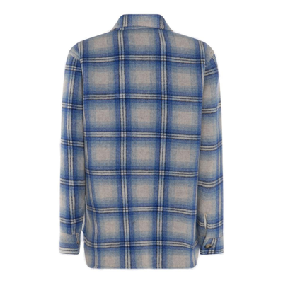 Shop Isabel Marant Checked Button-up Shirt In Blu