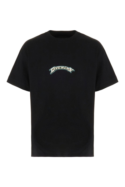 Shop Givenchy Dragon Printed Crewneck T-shirt In Nero