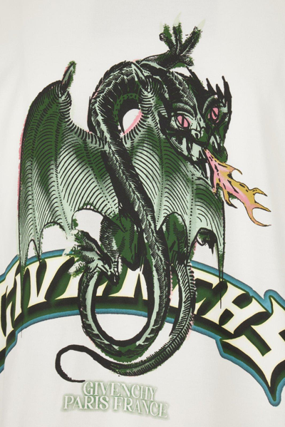 Shop Givenchy Dragon Printed Crewneck T-shirt In Nero