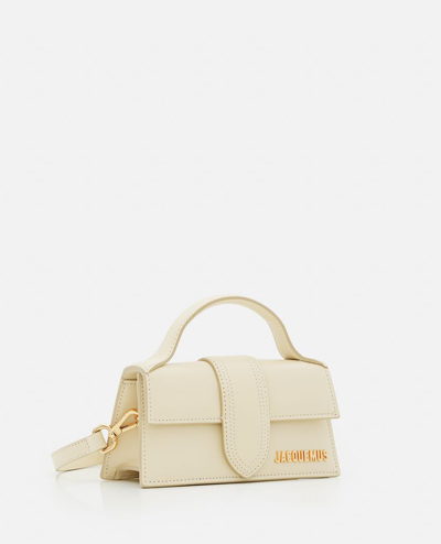 Shop Jacquemus Le Bambino Leather Top Handle Bag In Avorio