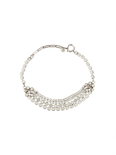 Shop Isabel Marant Brass Necklace In Argento