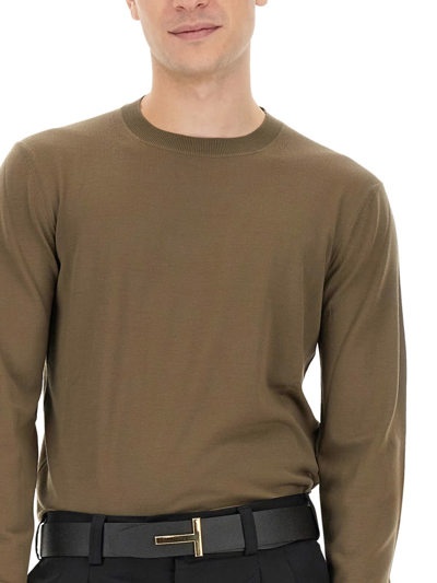 Shop Tom Ford Slim Fit Shirt In Militare