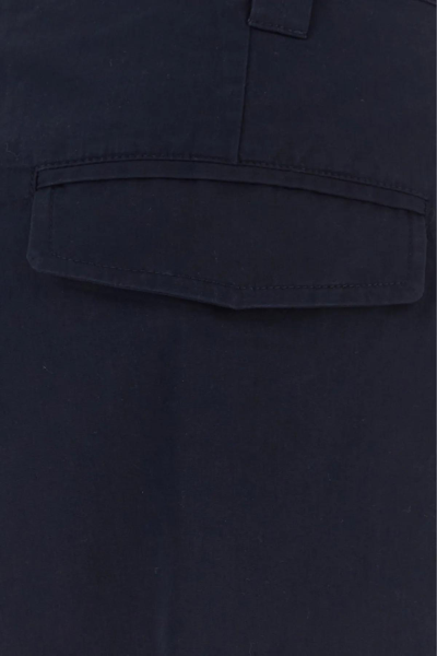 Shop Apc Dark Blue Cotton Pant In Dark Navy
