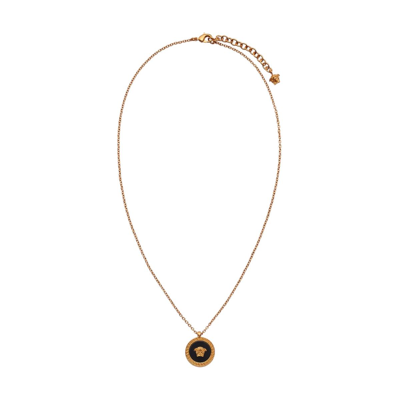 Shop Versace Medusa Logo Necklace In Oro
