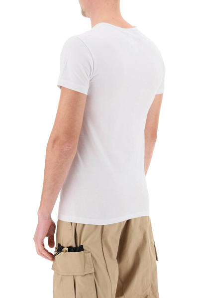 Shop Versace 2-pack Crewneck T-shirts In Bianco