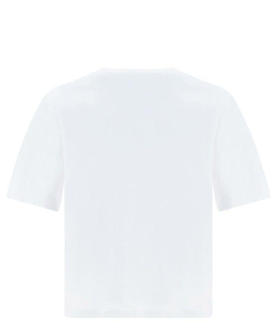 Shop Acne Studios Logo Patch Crewneck T-shirt In White