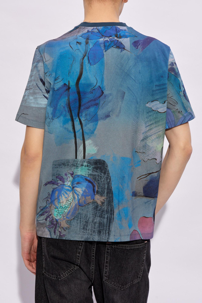 Shop Paul Smith Printed T-shirt In Navy