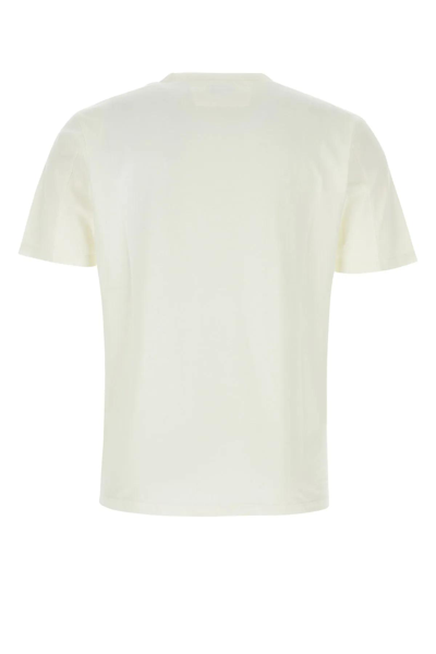 Shop C.p. Company Ivory Cotton T-shirt In Bianco