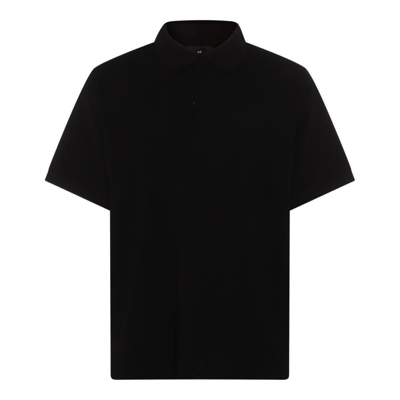 Shop Y-3 Straight Hem Polo Shirt In Nero