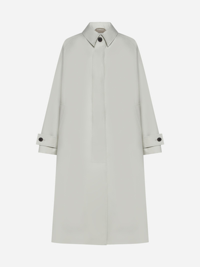 Shop Studio Nicholson Holin Cotton-blend Trench Coat In Bianco