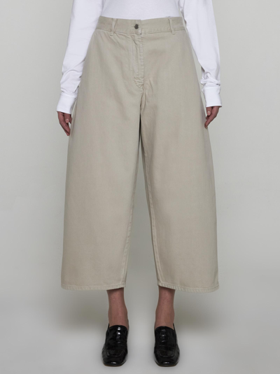Shop Studio Nicholson Chalco Cotton Trousers In Bianco