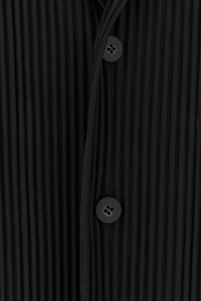 Shop Issey Miyake Black Polyester Blazer In Nero