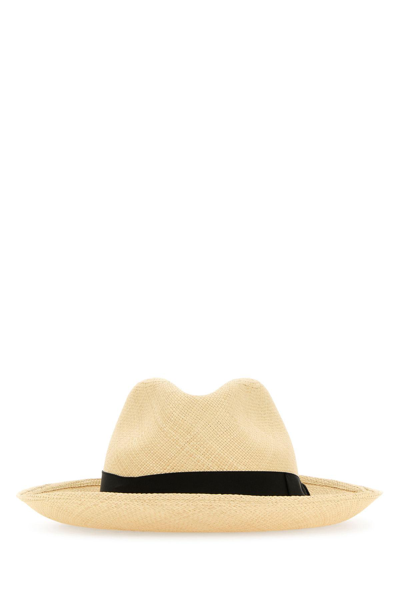 Shop Borsalino Straw Hat In Nero