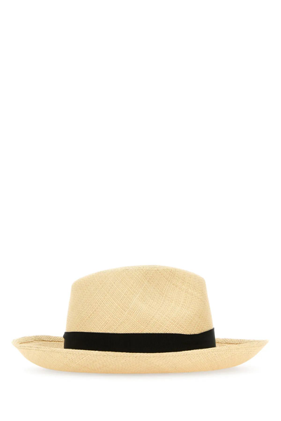 Shop Borsalino Straw Hat In Nero
