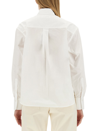 Shop Victoria Beckham Cotton Shirt In Bianco