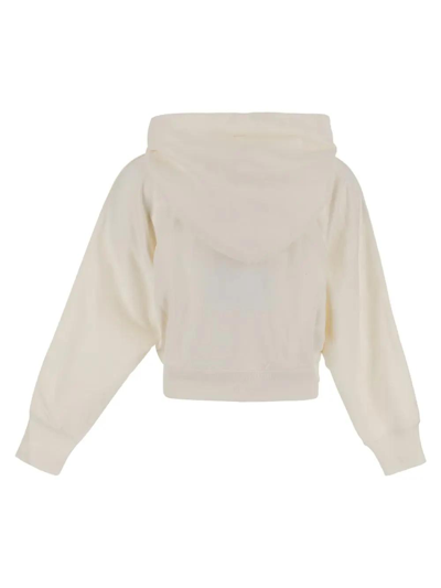 Shop Patou Cropped Medallion Logo Sweatshirt In Bianco