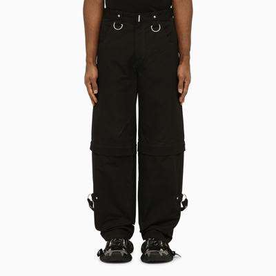 Shop Givenchy Black Trousers With Removable Bottoms In Nero
