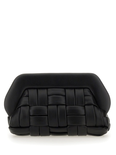 Shop Themoirè Bios Weaved Clutch In Nero