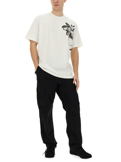 Shop Y-3 Cotton T-shirt In Bianco