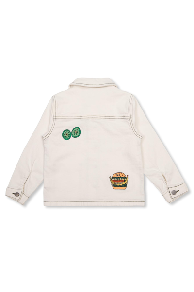 Shop Stella Mccartney Kids Jacket In Organic Cotton In Avorio